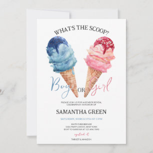 Wat is de Scoop Girl of Boy Gender Reveal Kaart