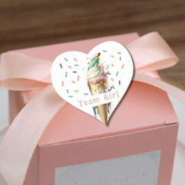 Wat is de scoop Het is een meisje Hart Sticker