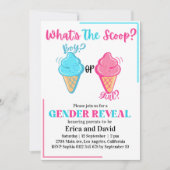 Wat is de Scoop Ice Cream Gender Reopenbaart Party Kaart (Voorkant)