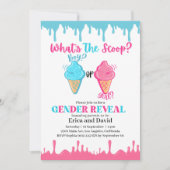 Wat is de Scoop Ice Cream Gender Reopenbaart Party Kaart (Voorkant)