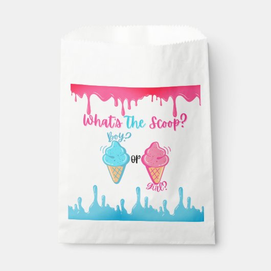 Wat is de Scoop Ice Cream Gender Reveal Bedankzakje (Voorkant)