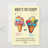 Wat is de Scoop Ice Cream Gender Reveal Kaart (Voorkant)