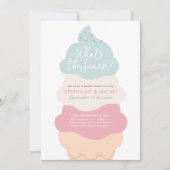 Wat is de Scoop Ice Cream Gender Reveal Party Kaart (Voorkant)