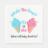 Wat is de Scoop Ice Cream Gender Reveal Servet (Voorkant)