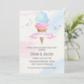 Wat is de scoop ijs geslacht onthullen partij kaart (Staand voorkant)