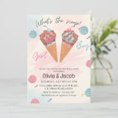 Wat is de scoop ijs geslacht onthullen partij kaart (Staand voorkant)