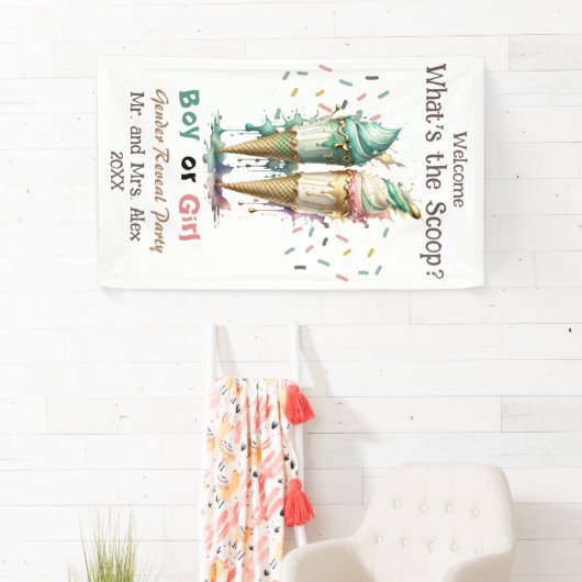 Wat is de scoop Party Welkom Spandoek (Insitu)