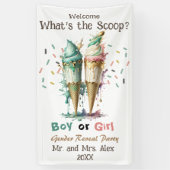 Wat is de scoop Party Welkom Spandoek (Verticaal)