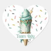 Wat is de scoop Team meisje Hart Sticker (Voorkant)