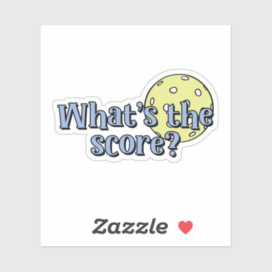 Wat is de score? | Pickleball Ball Sticker (Vel)
