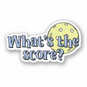 Wat is de score? Pickleball Ball Sticker