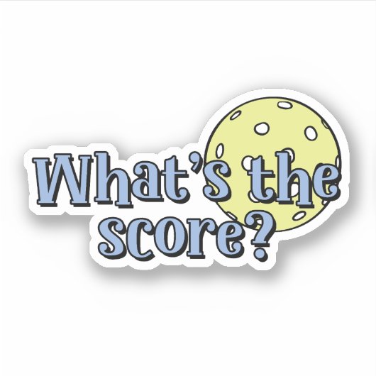 Wat is de score? | Pickleball Ball Sticker (Voorkant)