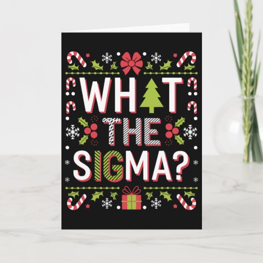 Wat is de Sigma grappige Kerstman Claus Gen Alpha  Kaart (Voorkant)