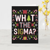 Wat is de Sigma grappige Kerstman Claus Gen Alpha  Kaart (Gele Bloem)