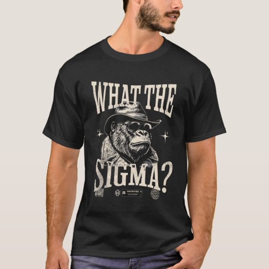 Wat is de sigma? Ironisch Meme Brainrot T-shirt (Voorkant)
