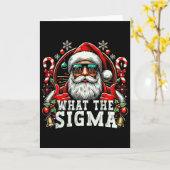Wat is de Sigma Kerstman Funny Christmas Meme Kers Kaart (Gele Bloem)