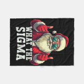 Wat is de Sigma Kerstman Grappige Kerst Meme Kerst Fleece Deken (Voorkant (Horizontaal))