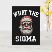 Wat is de Sigma Kerstman Grappige Kerst Meme Kerst Kaart (Gele Bloem)