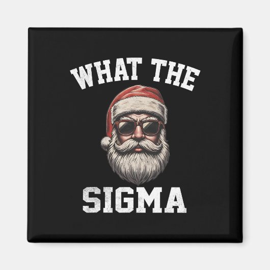Wat is de Sigma Kerstman Grappige Kerst Meme Kerst Magneet (Voorkant)