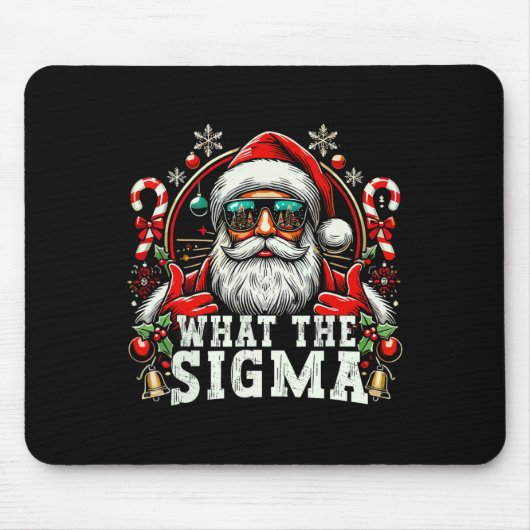 Wat is de Sigma Kerstman Grappige Kerst Meme Kerst Muismat (Voorkant)