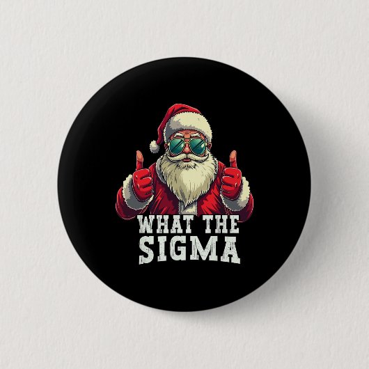 Wat is de Sigma Kerstman Grappige Kerst Meme Kerst Ronde Button 5,7 Cm (Voorkant)
