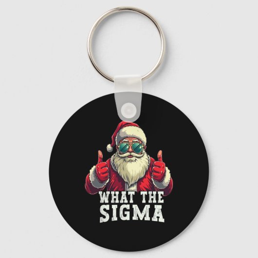 Wat is de Sigma Kerstman Grappige Kerst Meme Kerst Sleutelhanger (Voorkant)
