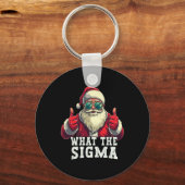Wat is de Sigma Kerstman Grappige Kerst Meme Kerst Sleutelhanger (Voorkant)