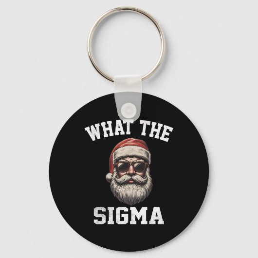 Wat is de Sigma Kerstman Grappige Kerst Meme Kerst Sleutelhanger (Voorkant)
