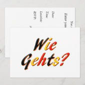 Wat is de uitnodiging (Voorkant / Achterkant)