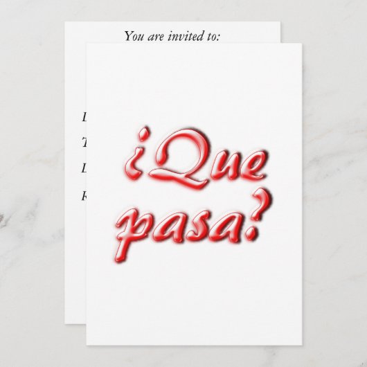 Wat is de uitnodiging (Voorkant / Achterkant)