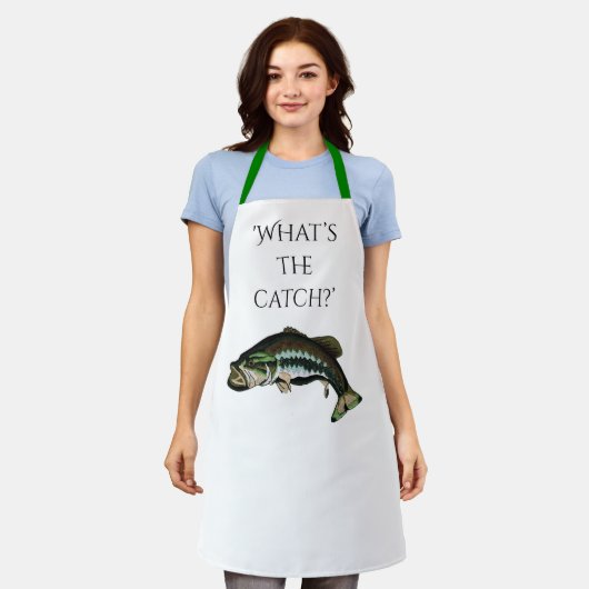 "Wat is de vangst?" Schort (Gedragen)