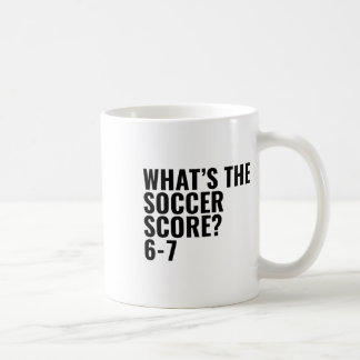 Wat is de voetbalstand 6-7  koffiemok