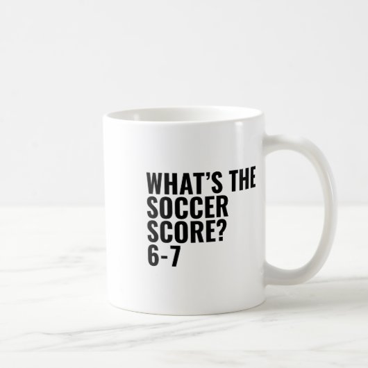 Wat is de voetbalstand 6-7 koffiemok (Rechts)