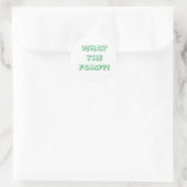 Wat is de vorm ronde sticker (Tas)