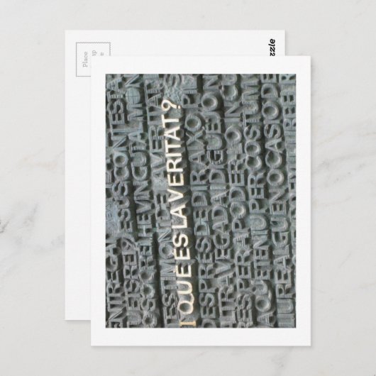 Wat is de waarheid? - Que es la Vertat? Briefkaart (Voorkant / Achterkant)