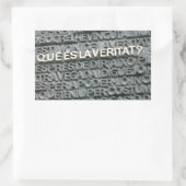 Wat is de waarheid? - Que es la Vertat? Rechthoekige Sticker (Tas)