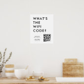 Wat is de WiFi-code? | QR-code scannen om te verbi Poster (Keuken)