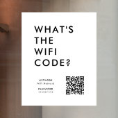 Wat is de WiFi-code? | Wifi Network QR Code White Raamsticker