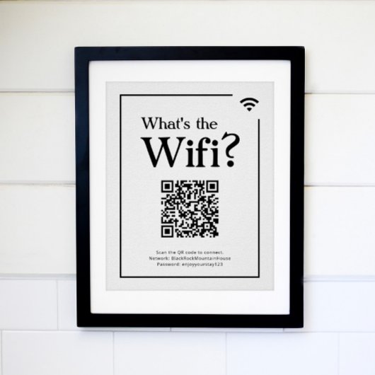 Wat is de Wifi? Teken voor Vacation Rental Home Poster