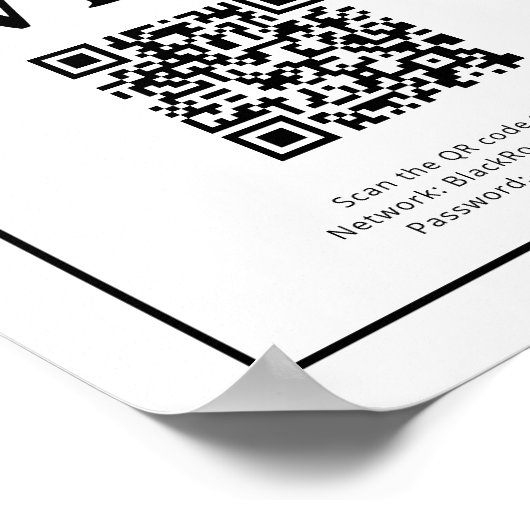 Wat is de Wifi? Teken voor Vacation Rental Home Poster (Hoek)