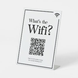 Wat is de Wifi? Teken voor Vacation Rental Home Reclamebord Met Voetstuk