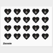 Wat is die grappige kat die kerstboom omver duwt K Hart Sticker (Vel)
