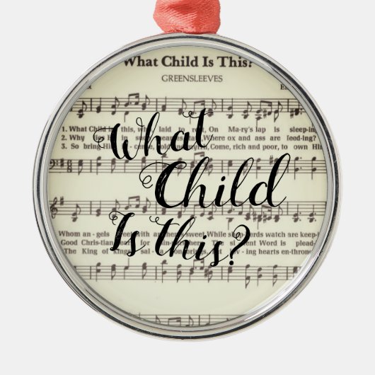 Wat is dit kind? metalen ornament (Voorkant)