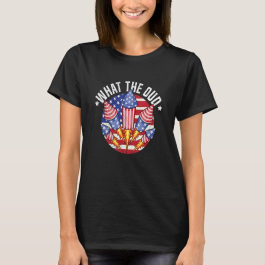 Wat is DUD voor een Patriottische Fireworks-techni T-shirt (Voorkant)