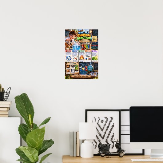 Wat is een Chemische Reactie Poster (Thuiskantoor)