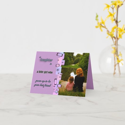 Wat is een dochter? kaart (Gele Bloem)