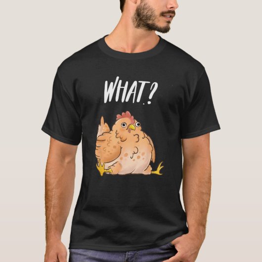 Wat is een domme kippen grap t-shirt (Voorkant)