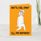 , WAT IS EEN GIRL GHOST HAAR BOYFRIEND-kaart Kaart (Voorkant)