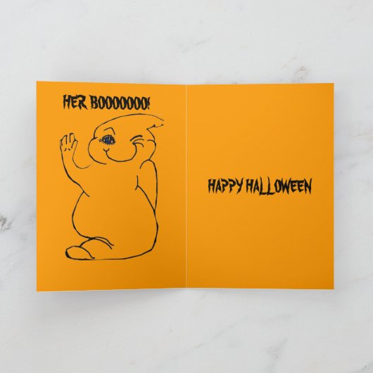 , WAT IS EEN GIRL GHOST HAAR BOYFRIEND-kaart Kaart (Binnen)