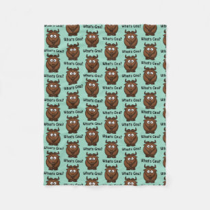 Wat is een grappige Buffalo Cartoon Animal Pun? Fleece Deken